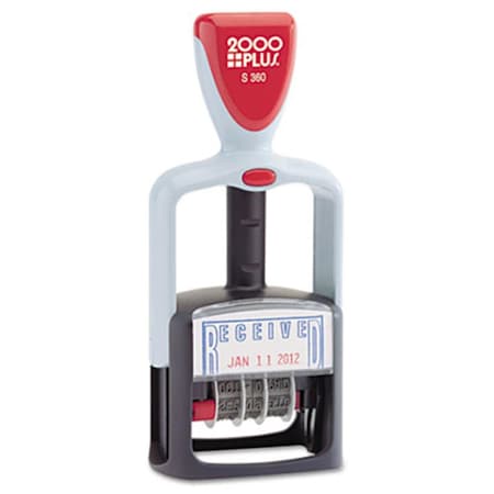 Consolidated Stamp Mfg Consolidated Stamp  2000 PLUS Two-Color Word Dater, Received, Self-Inking CO30812